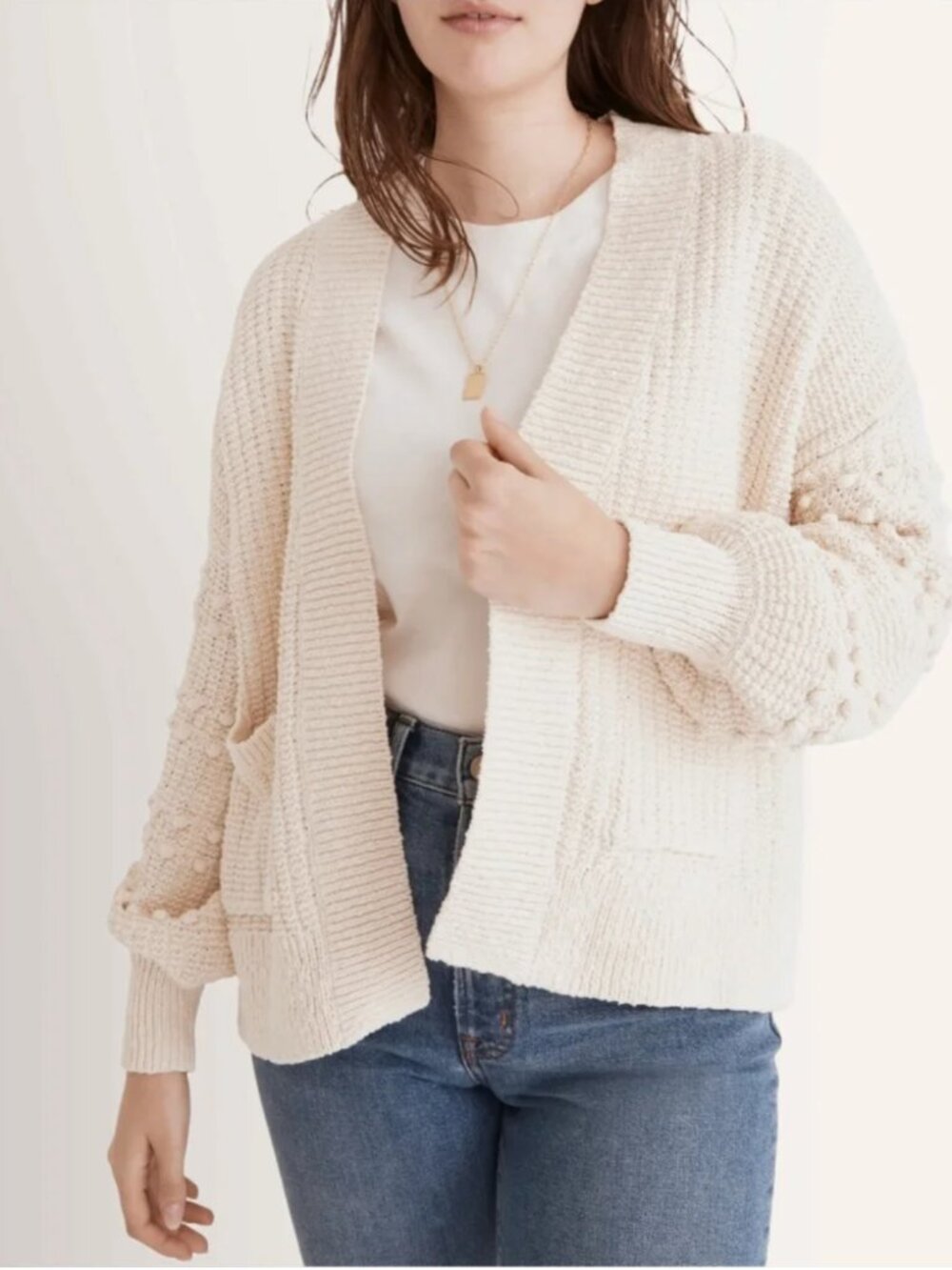 Madwell - Oversized Shaylene Bobble Detail Balloon Sleeve Cardigan - XL - Picture 11 of 12